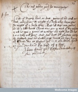 L0030016 Lady Ann Fanshawe's recipe book