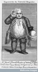Jacob Powell, who died weighing almost 40 stone. Wellcome Library, London. 